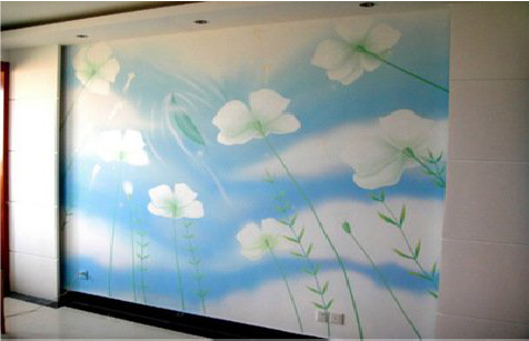 丰城画墙绘怎么画好白云的蓬松感？