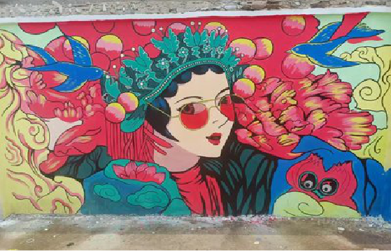 丰城墙体彩绘-网红墙