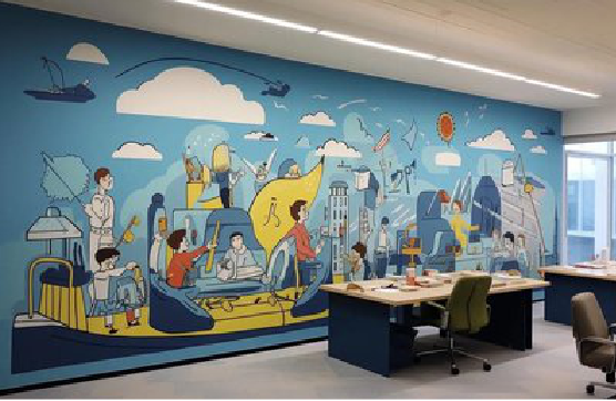 丰城办公室墙绘的特点。